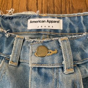 American Apparel High Waisted Jean Skirt